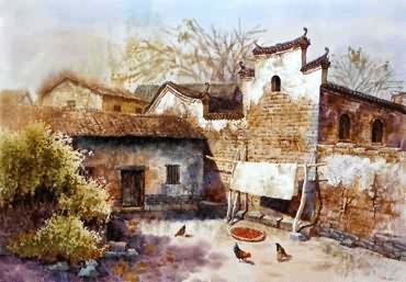 Scenery Watercolor Painting,53cm x 75cm,wcl71184001-x
