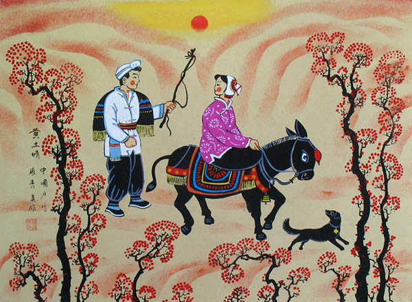 Peasant Watercolor Painting,36cm x 52cm(14〃 x 20〃),zqy7105021-z