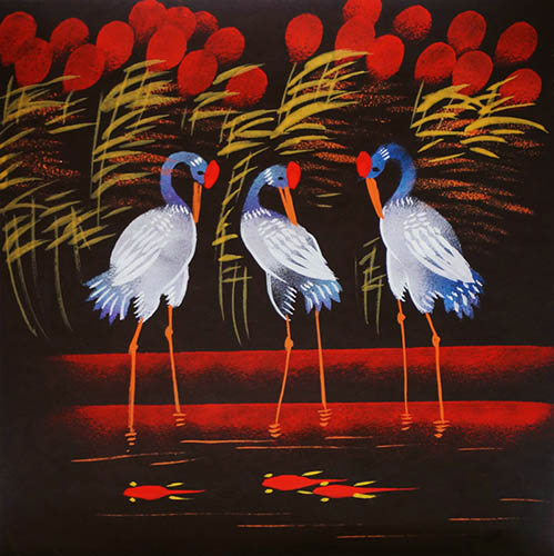 Flowers & Bird Watercolor Painting,25cm x 25cm(10〃 x 10〃),zqy7105028-z