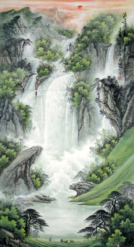 Waterfall,97cm x 180cm(38〃 x 70〃),1058017-z