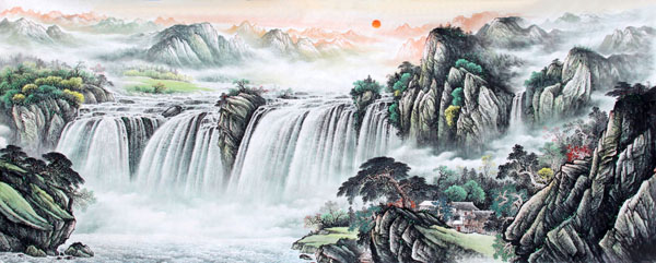 Waterfall,140cm x 360cm(55〃 x 142〃),1162002-z
