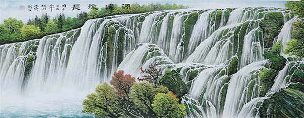 Waterfall,70cm x 175cm(28〃 x 69〃),cyd11123006-z