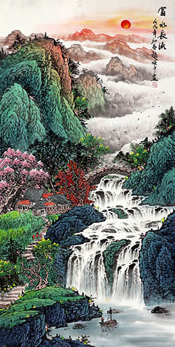Waterfall,68cm x 136cm(27〃 x 54〃),cyd11123010-z