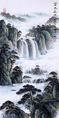 Waterfall,50cm x 100cm(19〃 x 39〃),cyd11123025-z