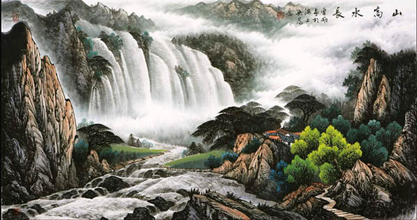 Waterfall,97cm x 180cm(38〃 x 70〃),cyd11123026-z