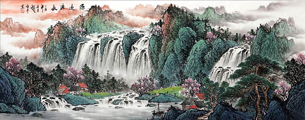 Waterfall,70cm x 180cm(27〃 x 70〃),cyd11123027-z