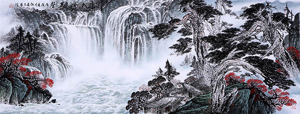 Waterfall,70cm x 180cm(27〃 x 70〃),cyd11123028-z
