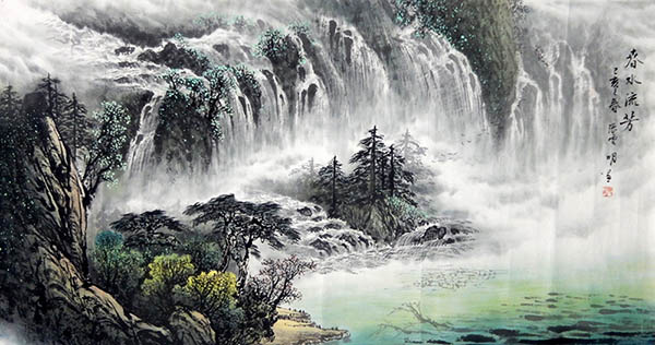 Waterfall,69cm x 138cm(27〃 x 54〃),zym11169003-z