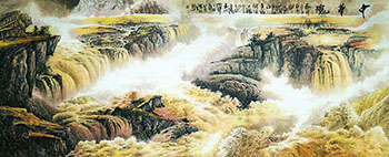Chinese Yellow River Painting,365cm x 145cm,whj11096001-x