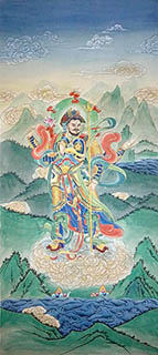 Chinese Zen Buddhism Painting,80cm x 190cm,3011032-x