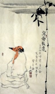 Chinese Zen Buddhism Painting,46cm x 70cm,3727002-x