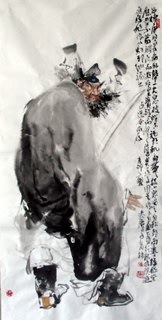 Chinese Zhong Kui Painting,69cm x 138cm,3447086-x