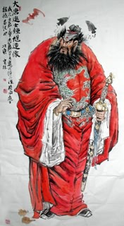 Chinese Zhong Kui Painting,97cm x 180cm,3447091-x