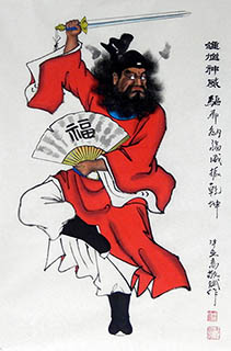 Chinese Zhong Kui Painting,46cm x 68cm,3519073-x