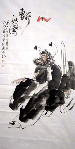Zhong Kui,66cm x 136cm(26〃 x 53〃),3546014-z