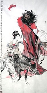 Chinese Zhong Kui Painting,69cm x 138cm,3549007-x
