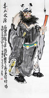 Chinese Zhong Kui Painting,50cm x 100cm,3752012-x