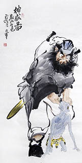 Chinese Zhong Kui Painting,50cm x 100cm,3752016-x