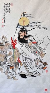 Chinese Zhong Kui Painting,50cm x 100cm,3776004-x