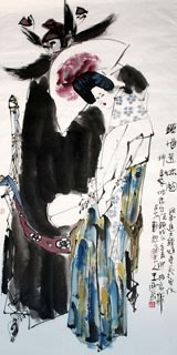 Chinese Zhong Kui Painting,70cm x 135cm,3778001-x