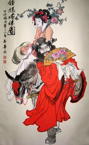 Zhong Kui,65cm x 100cm(25〃 x 39〃),3778003-z