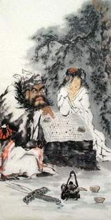 Chinese Zhong Kui Painting,66cm x 136cm,3786003-x