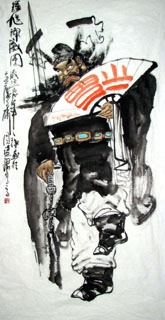 Chinese Zhong Kui Painting,66cm x 136cm,3789003-x