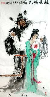 Chinese Zhong Kui Painting,66cm x 136cm,3791003-x