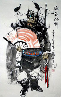 Chinese Zhong Kui Painting,46cm x 70cm,3797006-x