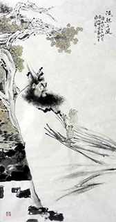 Chinese Zhong Kui Painting,69cm x 138cm,3970028-x