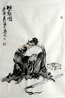 Chinese Zhong Kui Painting,46cm x 68cm,my31163003-x