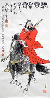 Chinese Zhong Kui Painting,69cm x 138cm,zjy31127007-x