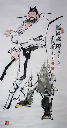 Zhong Kui,69cm x 138cm(27〃 x 54〃),zjy31127009-z